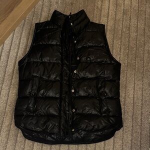 J. Crew Black Puffer Vest